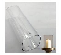 WANGMUMU Clear Square Cylinder Glass Shade Replacement For Candlestick Lamp Transparent Long Tue Glass Lampshade For Lighting Parts going (Body Color : Fangxing D10xH30cm)