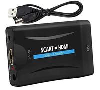 Wangos Scart to Hdmi Converter Adapter, Euroconnector to HDMI, Full HD 720p/1080p, Plug and Play, Compatible with DVD/Sky Box/N64/VHS/PS4/VCR/Wii, HDTV/Projector/Monitor