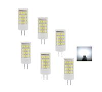 WANGPEI G4 LED Light Bulbs 5W Equivalent 50W Halogen Cool White 6000k 500 Lumen AC220-240V 360° Beam Angle Energy Saving G4 No Dimmable（Pack of 6）