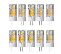 WANGPEI G4 LED Light Bulbs 5W Equivalent 50W Halogen Warm White 3000k 500 Lumen AC220-240V 360° Beam Angle Energy Saving G4 No Dimmable（Pack of 10） [Energy Class A++]