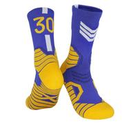 WANGPENG sock Football Socks And Athletic Socks, Made With Thick Terry Cloth Material, Suitable For Sports Such As Running Basketball -30-blue White-l (size 39-44)
