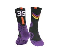 WANGPENG sock Football Socks And Athletic Socks, Made With Thick Terry Cloth Material, Suitable For Sports Such As Running Basketball -35-black Orange-l (size 39-44)