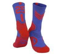 WANGPENG sock Football Socks And Athletic Socks, Made With Thick Terry Cloth Material, Suitable For Sports Such As Running Basketball -25-blue Red-l (size 39-44)