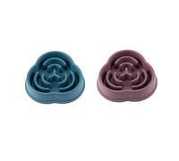 WANGQIQI dog bowls One Slow-feeding Bowl For Dogs, Prevents Choking, Cloud-shaped, Suitable All Breeds, Vomiting, And Protects The Intestines -blue Red-20 7 * 4 7cm