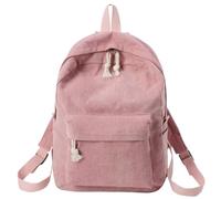 WANGQIQI school bag Corduroy Casual Backpack, Tassel-decorated Versatile Daypack For Daily Outdoor Use-pink-28 * 12 * 40cm