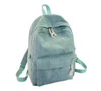 WANGQIQI school bag Corduroy Casual Backpack, Tassel-decorated Versatile Daypack For Daily Outdoor Use-green-28 * 12 * 40cm