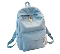 WANGQIQI school bag Corduroy Casual Backpack, Tassel-decorated Versatile Daypack For Daily Outdoor Use-sky Blue-28 * 12 * 40cm