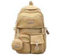 WANGQIQI school bag Large Capacity Casual Sports Travel Backpack, Multi-pocket Daypack For Daily Outdoor Use-khaki-32 * 15 * 45cm