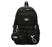 WANGQIQI school bag Large Capacity Casual Sports Travel Backpack, Multi-pocket Daypack For Daily Outdoor Use-black-32 * 15 * 45cm