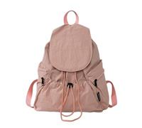 WANGQIQI school bag Lightweight Nylon Drawstring Backpack For Women, Large Capacity Waterproof Daypack Travel Daily Use-pink-32 * 14 * 36cm