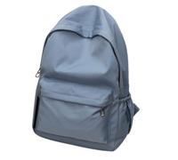 WANGQIQI school bag Solid Color Waterproof Backpack, Large Capacity Casual Daypack With Smooth Zippers For Unisex Daily Use-blue