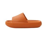 WANGQIQI summer sandals men Men's Thick-soled Non-slip Slippers Indoor Casual Soft And Comfortable Transparent Shoes-orange-40-41