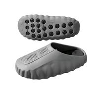 WANGQIQI Summer Slippers Akupressur Eva Clogs, Perforierte Welle Dicke Sohle Rutschschutzrutschen Für Paar Home Beach-gray Blue-36-37