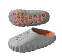 WANGQIQI Summer Slippers Akupressur Eva Clogs, Perforierte Welle Dicke Sohle Rutschschutzrutschen Für Paar Home Beach-gray Orange-42-43