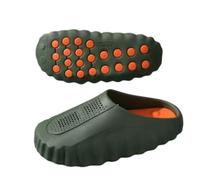WANGQIQI Summer Slippers Akupressur Eva Clogs, Perforierte Welle Dicke Sohle Rutschschutzrutschen Für Paar Home Beach-green-40-41