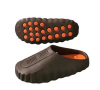 WANGQIQI Summer Slippers Akupressur Eva Clogs, Perforierte Welle Dicke Sohle Rutschschutzrutschen Für Paar Home Beach-brown-36-37
