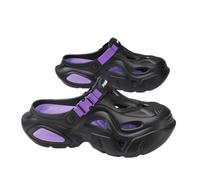 WANGQIQI Summer Slippers Indoor And Outdoor Men's Slippers, Lightweight, Comfortable Soft Sliding Beach Sandals, Eva Home Leisure Unisex-black-40-41
