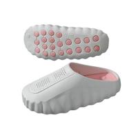 WANGQIQI Summer Slippers Unisex Soft Eva Closed Toe Slides, Massage Sole Non-slip Breathable For Indoor Outdoor Use-white-42-43