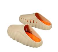 WANGQIQI Summer Slippers Unisex Soft Thick Sole Eva Slides, Breathable Lightweight Non-slip For Bathroom Beach Outdoor Daily Wear-beige-mj 286-42-43