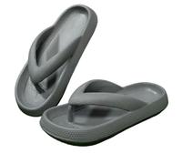 WANGQIQI Summer Slippers Womenthick Sole Men Eva Flip Flops Shoes Big Size Outdoor Beach Sandals For Men-grey-40-41