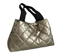 WANGQIQI tote bag Women's Single-shoulder Bag, Large Capacity Handbag, Soft Solid-color Portable Suitable For All Seasons -champagne-32 * 10 * 20cm