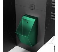 WANGRUIERHA 304 Stainless Steel Urinals for Men, Wall-mounted Urinals for Men Bathroom, Intelligent Sensing Mens Urinal, Urine Diverter, Suitable for KTV, Bars, Entertainment Venues(Green)