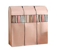 WANGRUIERHA Garment Rack Cover, Hanging Garment Bags for Closet Storage, Clothes Covers Protecting Dusts, Visible Window, Save Space(Pink,100x50x150cm/39x20x59in)