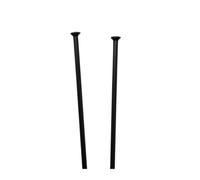 WANGSHAOWEI Bike Spokes Spokes 15 Gauge Diameter 1.8mm Straight Pull Head Black Color Bicycle 304 Stainless Steel Round Body Mountain Bike(Length 287mm)