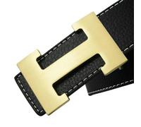 WANGSHUO belts for men Men's Casual Belt, Stylish Leather Adjustable Buckle, Fashionable And Versatile -black-125cm
