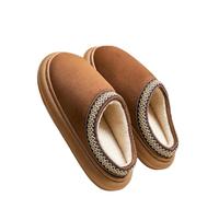 WANGSHUO Memory Foam Slippers Unisex Winter Thickened Indoor Slippers, Non-slip Sole, Comfortable, Warm, And Floor-sounding -coffee-42-43