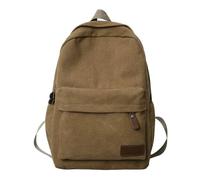 WANGSHUO school bag Canvas Backpack Travel Unisex Large Capacity Laptop Backpack-chocolate-44 * 30 * 13cm