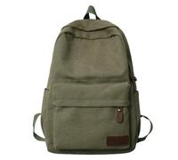 WANGSHUO school bag Canvas Backpack Travel Unisex Large Capacity Laptop Backpack-green-44 * 30 * 13cm