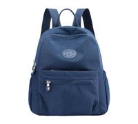 WANGSHUO school bag Soft Washed Nylon Casual Backpack Large-capacity Multi-pocket Daypack Stylish Rucksack For Travel Daily Commute-dark Blue-27 * 13 * 32cm
