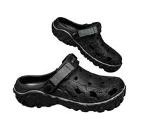WANGSHUO Summer Slippers Men Women Eva Clogs Soft Slides Man Flip Flops Beach Working Home Outdoor Plus Size Sandals-black-46