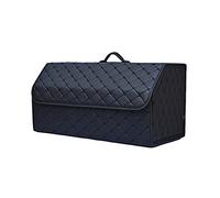 WangSiwe Car Collapsible Trunk Boot Tidy Storage Organiser Box for LAND ROVER Range Rover Discovery Evoque PU Leather Waterproof Multifunctional With Lid Foldable Organize,Black Style-L