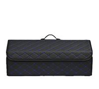 WangSiwe Car Collapsible Trunk Boot Tidy Storage Organiser Box for Mercedes Benz AMG GT CLK CLS GLC GLA GLE GLK GLS GL SLK PU Leather Waterproof Multifunctional With Lid Foldable Organize,BlackBlue-L