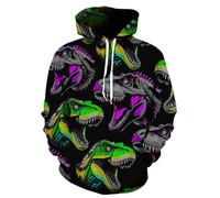 wangstar Mens Graphic Hoodies Pullover Cool Designer Hoodies for Men for Gen Z Cool Anime Funny Sweatshirts, Dc Gree Gray Dinosaur, L-XL