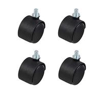 WANGTIAN Castors M8 Thread Office Chair Caster Wheels,Caster Wheels for Swivel Chair,Computer Chair Silent Castors, Replacement Wheels Recessed Castors for Furniture,4 Pieces(1 inch)