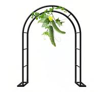 WANGTIAN Rose Arch Decoration Wedding Archway - Wide 80~350cm - Outdoor Climbing Plant Arches With Bases - For Garden Lawn Backyard Patio Wedding Outdoor Ceremony(Black,80 * 200cm/2.6 * 6.5ft)