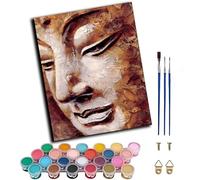 WANGWANGMIAO Paint by Numbers for Adults -Mud Religion Buddha-Painting by Numbers for Kids,Oil Number Painting Kits for Home Wall Decor，20x16inch,Without Frame