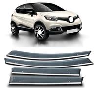 WangWeiY 4 Pieces Wind Deflectors for Renault Captur 2015 2016 2017 2018, Windows Side Windows Deflectors Rain Guards Shatterproof Sun Visor Auto Accessories