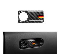 WANGXI Car Carbon Fiber Passenger Side Glove Storage Box Handle Cover Decor Trim,For Mercedes-Benz C-Class W205 C180 C200 C300 GLC260