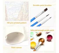 WANGXIAO DIY Paint by Number for Adults Beginner,with Paintbrushes and Acrylic Painting Kits Art Crafts for Home Walls 16 x20inch,Monkey Playing Guitar,Frameless