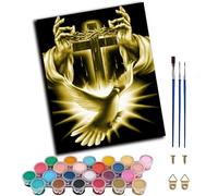WANGXIAO DIY Painting by Numbers Kits for Adults Beginner,40x50cm，Oil Painting for Home Wall Decoration Hand Painted Gifts,Peace Dove,Frameless