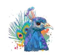 WANGXIAO Paint by Numbers for & Adults,DIY Acrylic Oil Painting Kits 16 x 20 inch Hand Painted Gift -Colorful Peacock,Frameless
