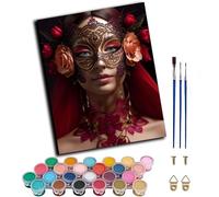 WANGXIAO Paint by Numbers for & Adults,DIY Acrylic Oil Painting Kits 16 x 20 inch Hand Painted Gift -Rose Veil Beauty,Frameless