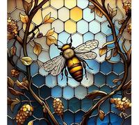 WANGXIAO Paint by Numbers for Adults,DIY Oil Painting Gift Kits 16 * 16 Inch Hand Painted Digital Painting Art Home Decoration -Beehive Bees,with Frame