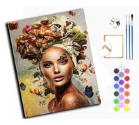 WANGXIAO Paint by Numbers for Adults,DIY Oil Painting Kit,16x20 inch，Hand Drawn Gifts,Flower Fairy Beauty,with Frame
