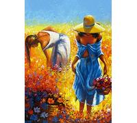 WANGXIAO Paint by Numbers for Adults,DIY Oil Painting Kit,16x20 inch,Hand Drawn Gifts,Girl Wearing a hat,Frameless