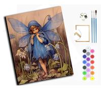 WANGXIAO Paint by Numbers Kit for Adults,DIY Acrylic Oil Painting Kits for Wall Art Decor Gifts,40x50cm，Bluebell Fairy,with Frame